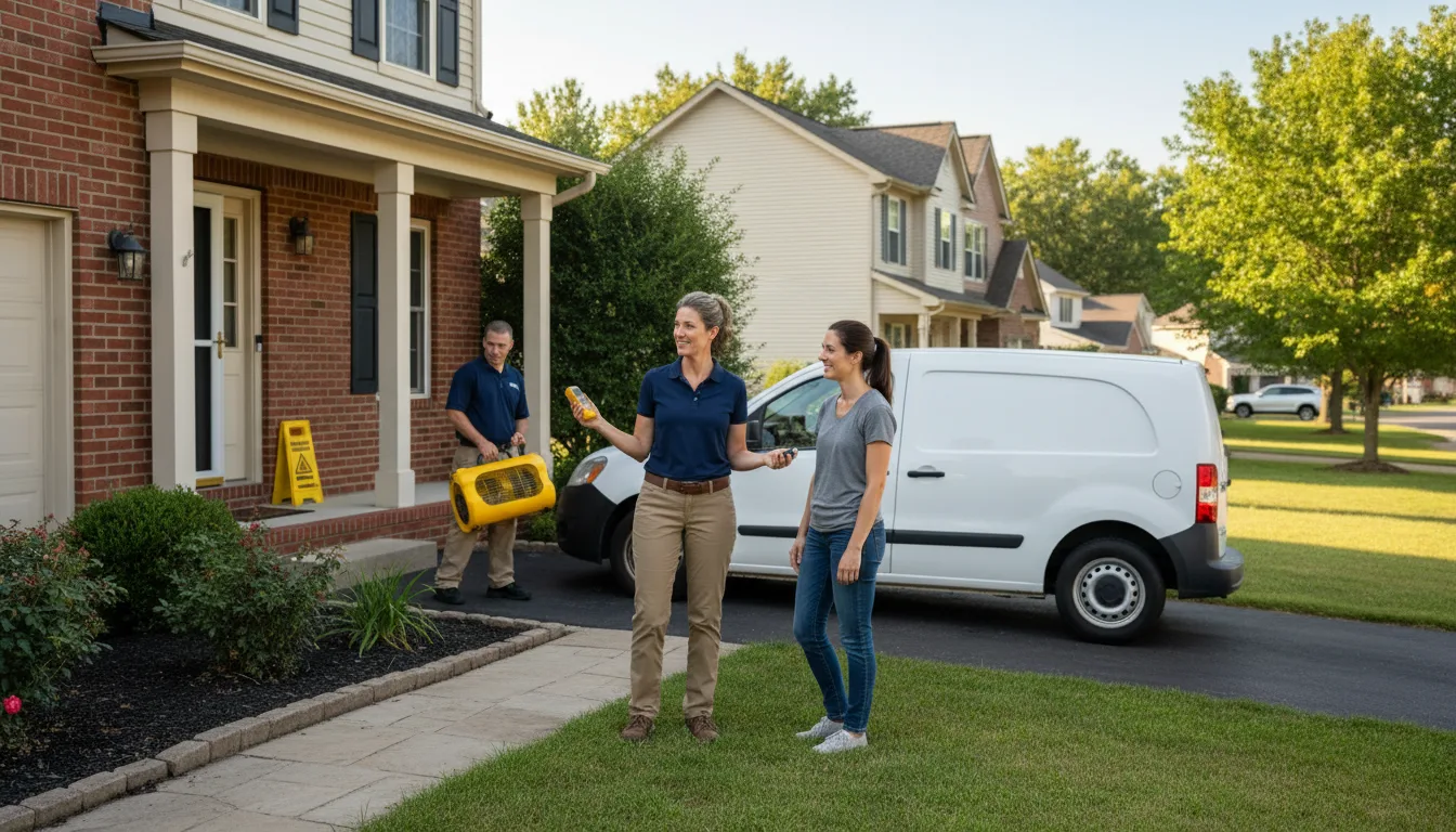 Residential water damage restoration in Shongaloo, LA
